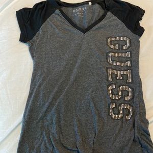 Guess brand bling logo tee